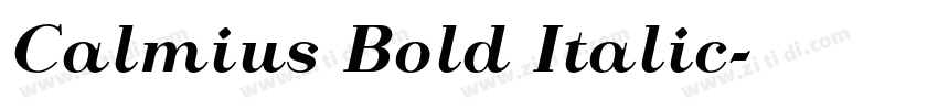Calmius Bold Italic字体转换